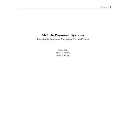 Mobile payment systems final trends paper