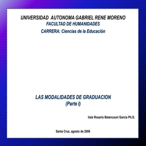 Modalidades De Graduacion Parte 1