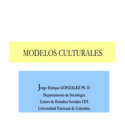 Modelos culturales