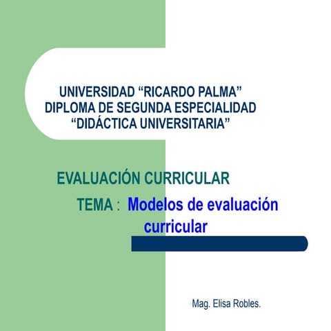 Modelos De Evaluación