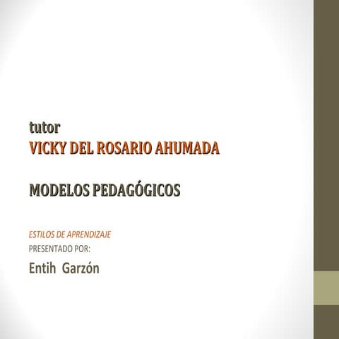 Modelos pedagogicos enith