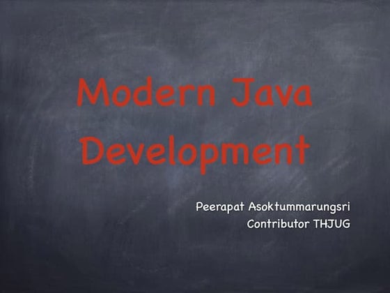Modern Java Development