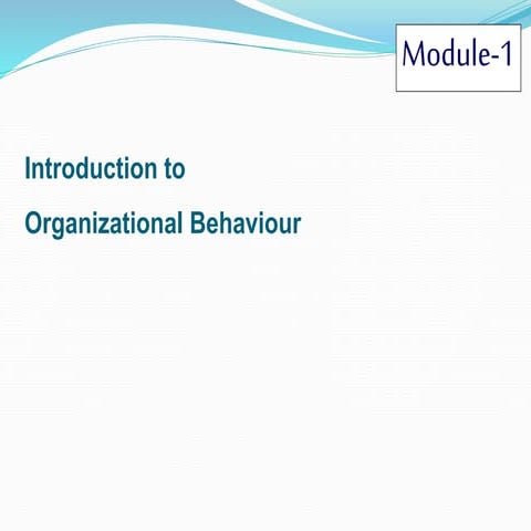 intoduction of organization behaviour