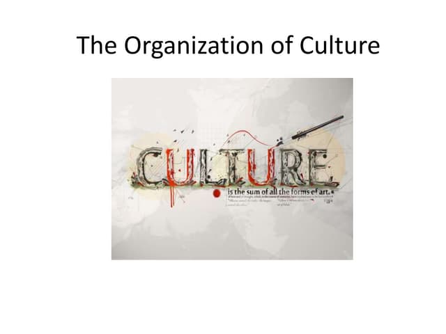 _Organization-Of-Culture