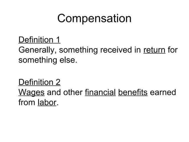 Module 7   compensation and benefit administration