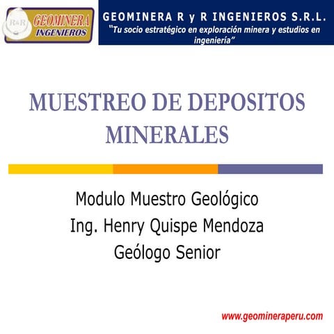 Modulo iv. muestreo geologico