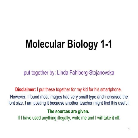 Molecular Biology 1-1