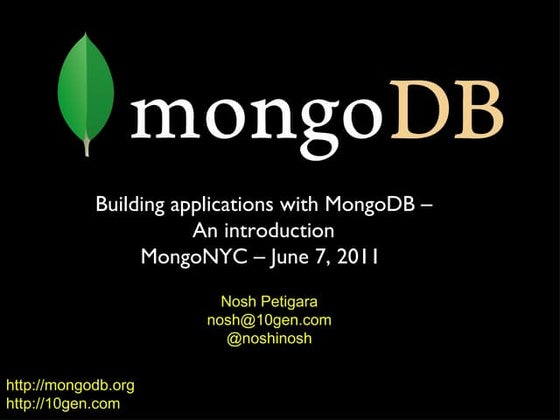 Introduction to MongoDB