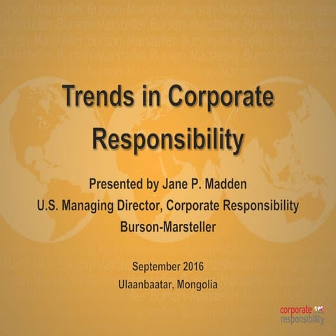 Trends in Corporate Responsibility, 28.09.2016