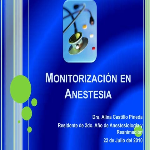 Monitorización en anestesia