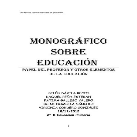 Monográfico tendencias