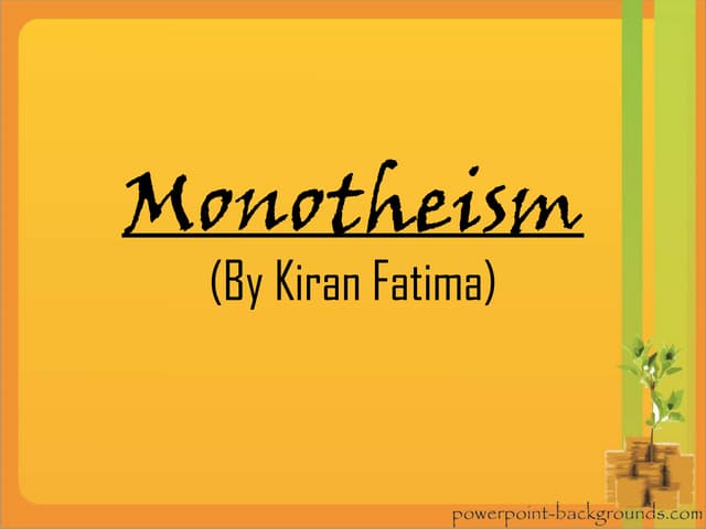 Monotheism