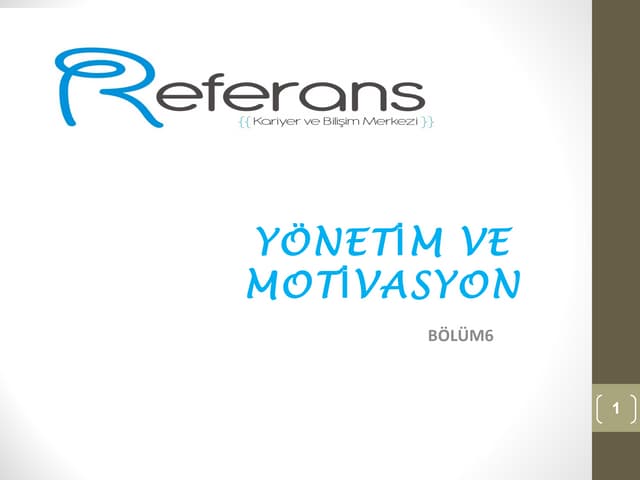 insan Kaynakları ve Motivasyon