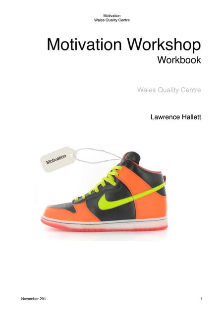 Motivation workbook 