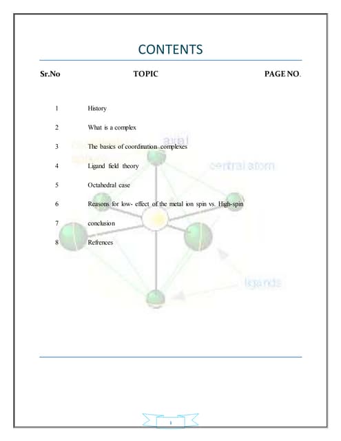 Mot of coordination field theory