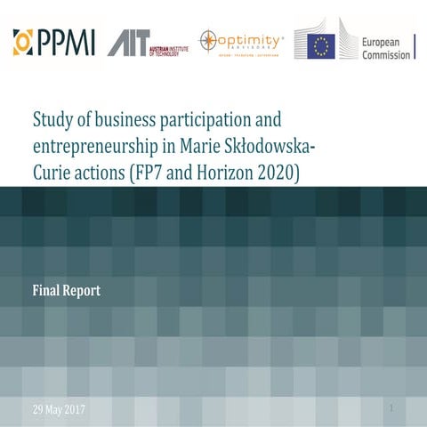 Study of business participation and entrepreneurship in Marie Skłodowska-Curi...