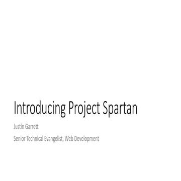 Introducing project spartan