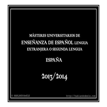 Másteres universitarios para ser profesor de español
