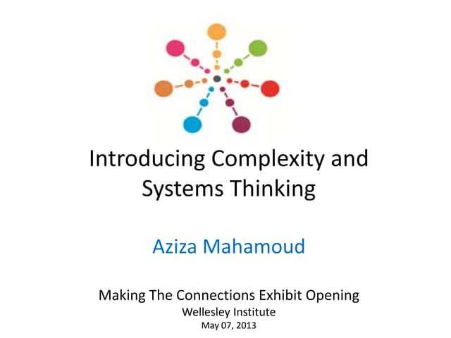 Introducing Complexity and Systems Thinking