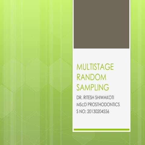 Multistage random sampling