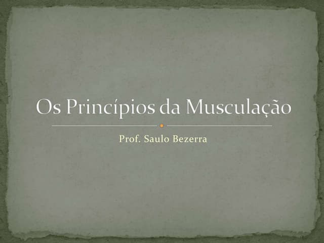 Os Princípios da Musculação