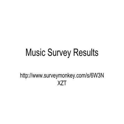 Music Survey Results