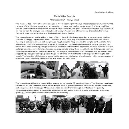 Music video analysis