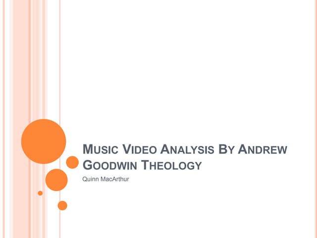 Music video analysis