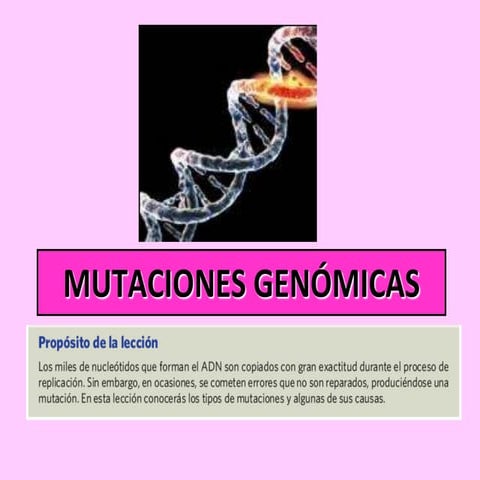 Mutaciones genómicas