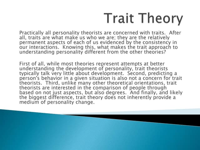 TRAIT THEORY