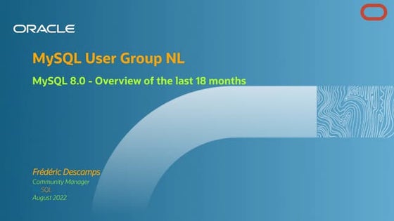 MySQL User Group NL - MySQL 8