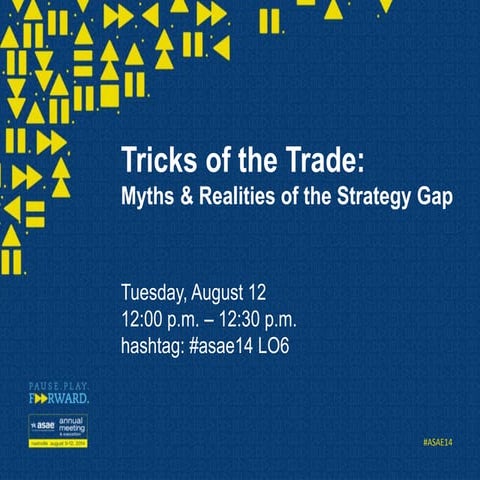 Myth versus reality in trade associations and professional societies