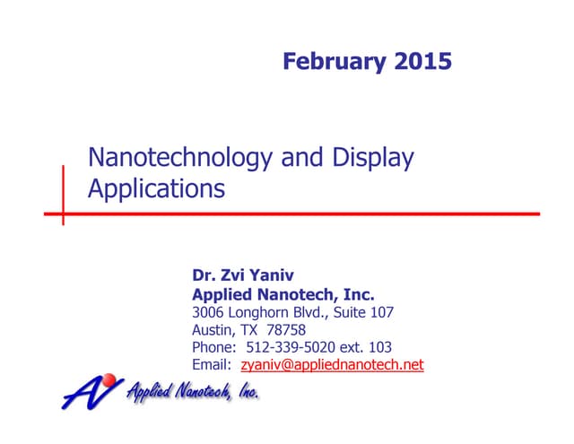 Nanotechnology and display applications.pdf