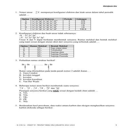 TRYOUT DKI KIMIA  D  2014