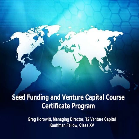 Seed Funding and Venture Capital 