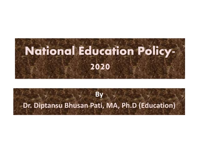 National education policy part 1