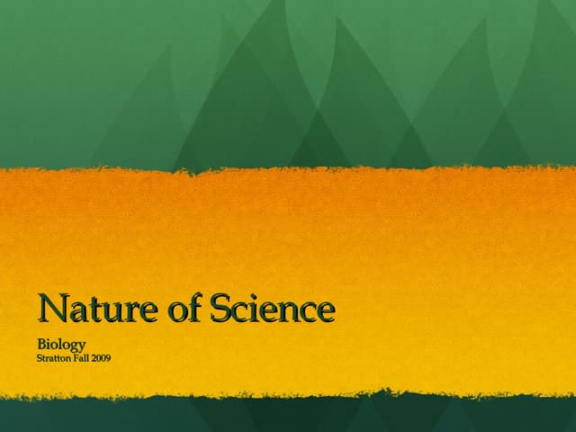 Nature of Science