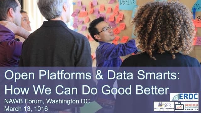 Open Platforms & Data Smarts: How We Can Do Good Better