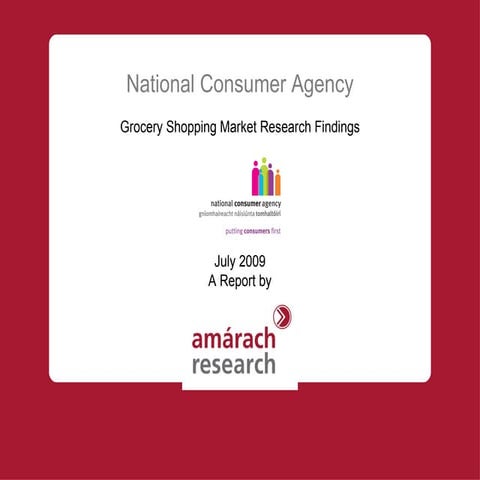 NCA Grocery Shopper Survey July 2009