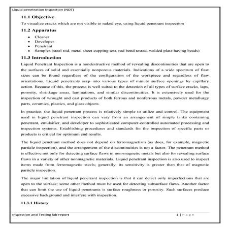 liquid penetration test