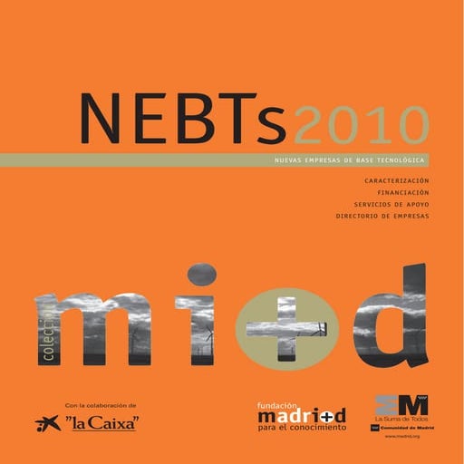Nuevos datos sobre Nuevas Empresas de Base Tecnológica (NEBTs) 2010