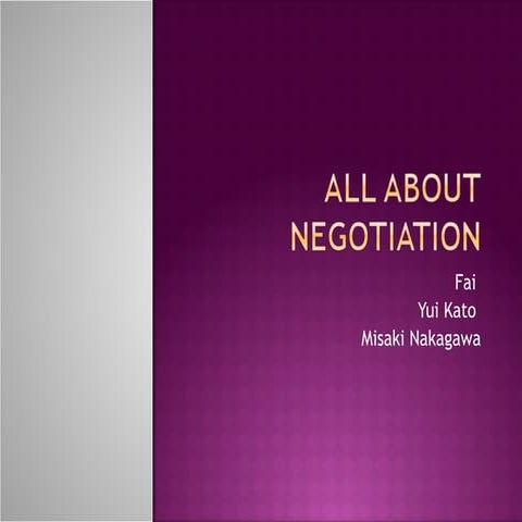 Negotiation ppt