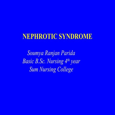 Nephrotic syndrome