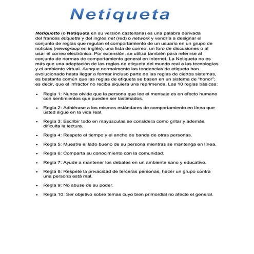 Netiqueta