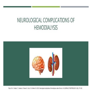 Neurological Complications of Hemodialysis 