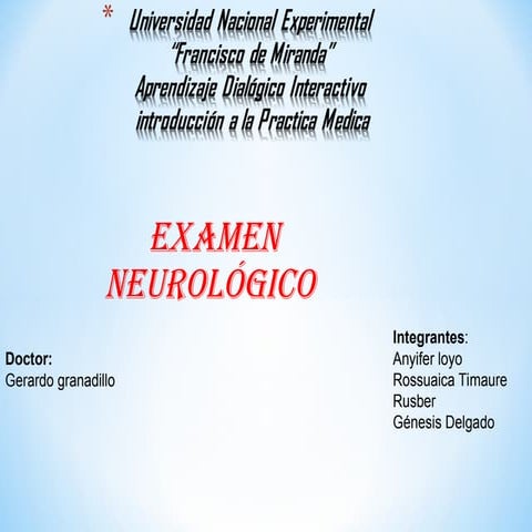 NEUROLOGICO examen fisico semiologia.ppt