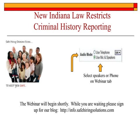 New Indiana Law Restricts Criminal History Reporting