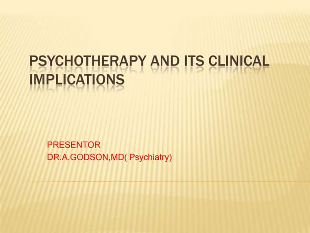 psychotherapies in psychiatry