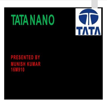 Tata Nano Case Study