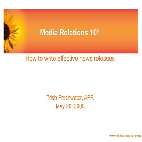 How to write effective news releases